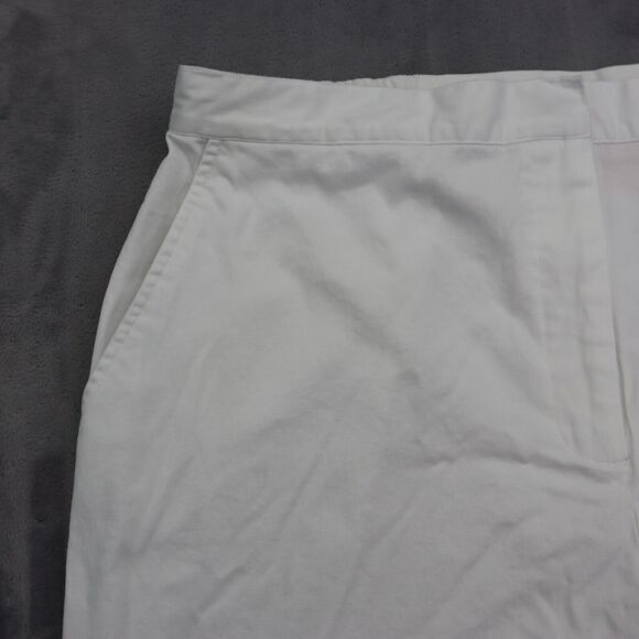 Ruby Rd Pants Womens 14 White Ankle High Rise Elastic Waist Stretch Hook Eye - Picture 10 of 16